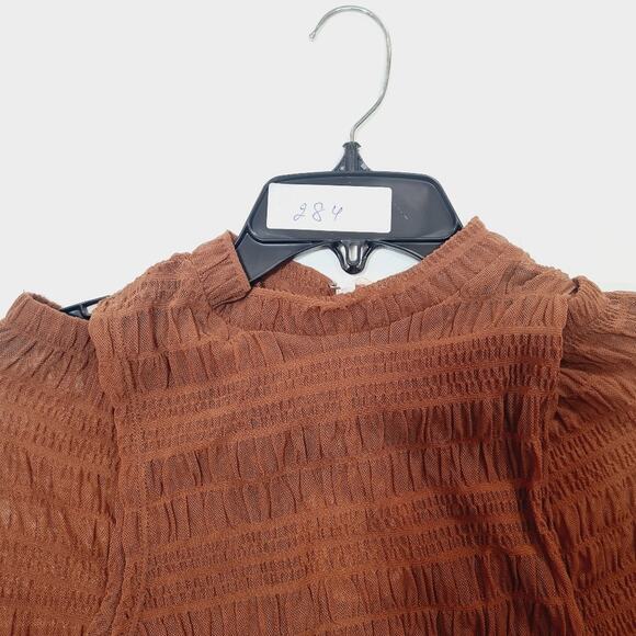 MORE TO COME Maxine Ruched Pant Set in Brown Small - Picture 14 of 14